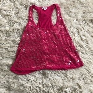 Bingo Hot Pink Tank Top with Sheer Discs